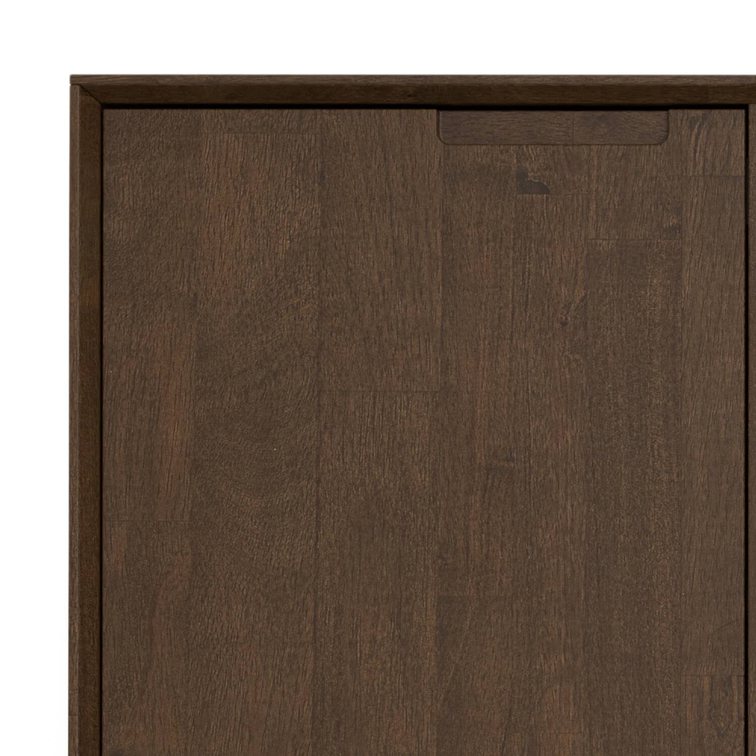 Alt View 7. Simpli Home - Simpli Home Banting 72 inch Wide Solid Wood 4 Door Sideboard Buffet in Walnut Brown - Walnut Brown.