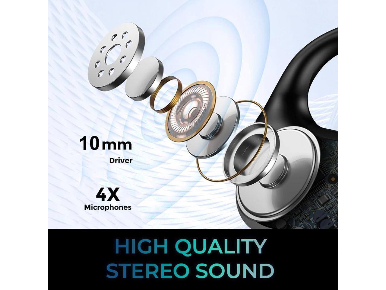 10mm Driver  
4X Microphones  
HIGH QUALITY STEREO SOUND