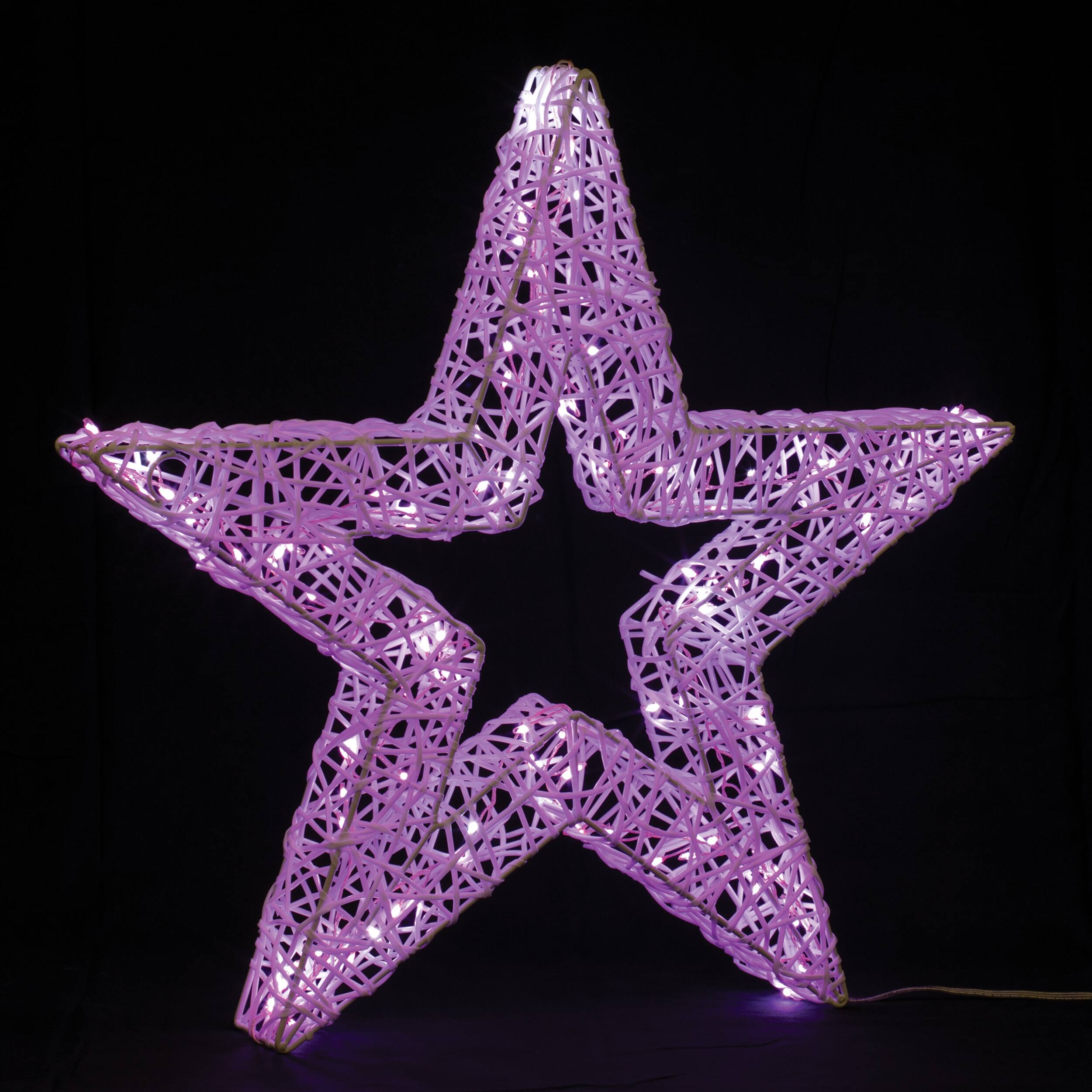Angle. BreeBe - Multicolor LED Star 22.5"H - White, Multicolor.