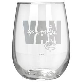 Great American Products - Vancouver Canucks Etched 17oz. City Stemless Wine Glass - Multicolor
