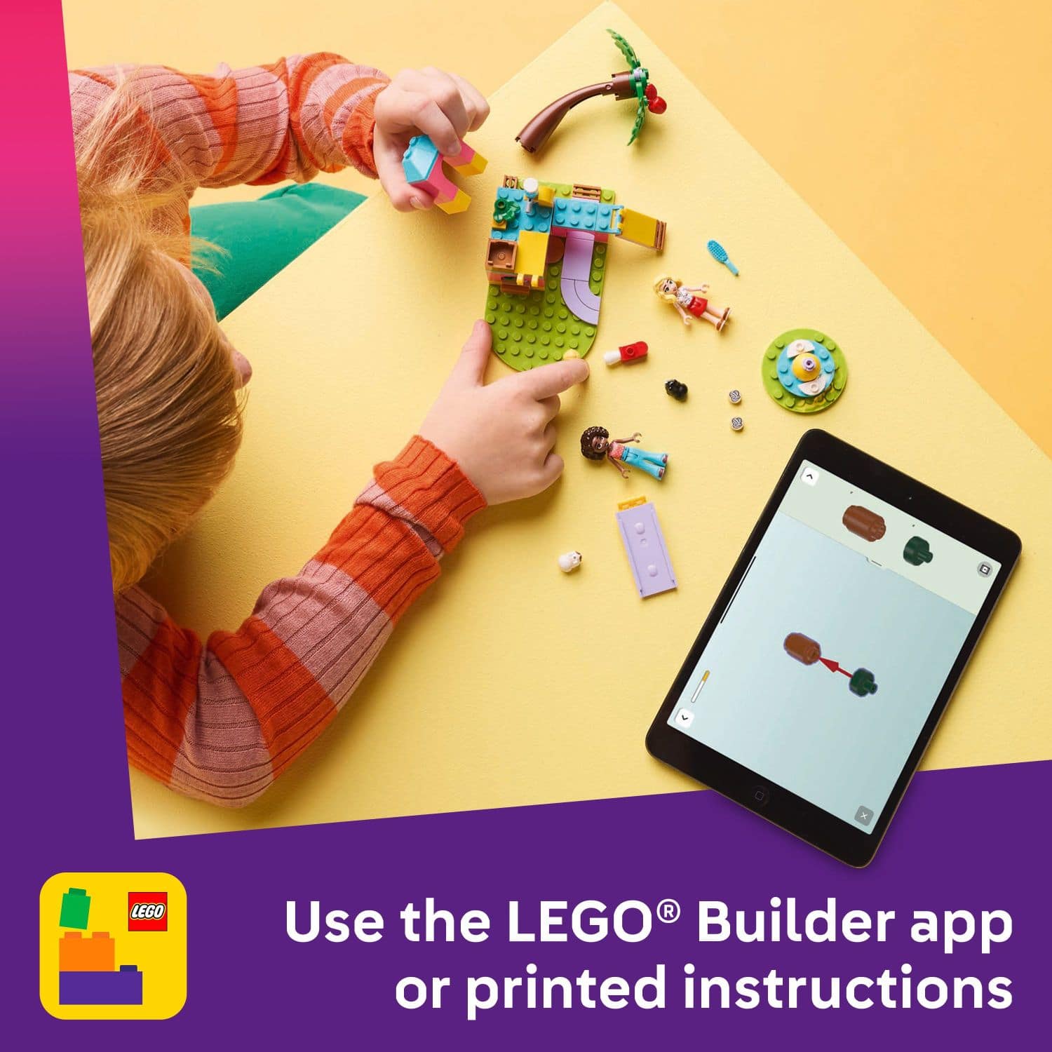 LEGO Builder app or printed instructions