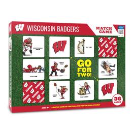 YouTheFan - Wisconsin Badgers Licensed Memory Match Game - Multicolor