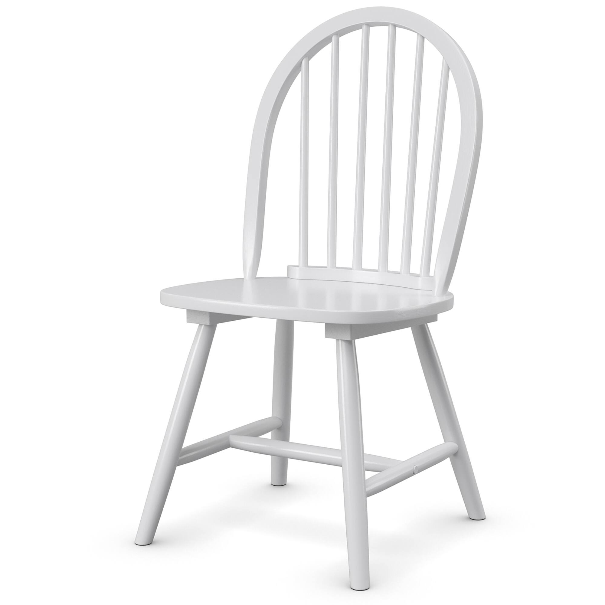 Alt View 8. Costway - Set of 4 Vintage Windsor Dining Side Chair Wood Spindleback Kitchen Room - White.