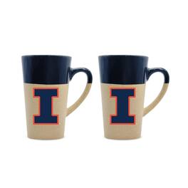 The Fanatic Group - Illinois Fighting Illini 16oz. Two-Pack Ceramic Mug Set - Navy