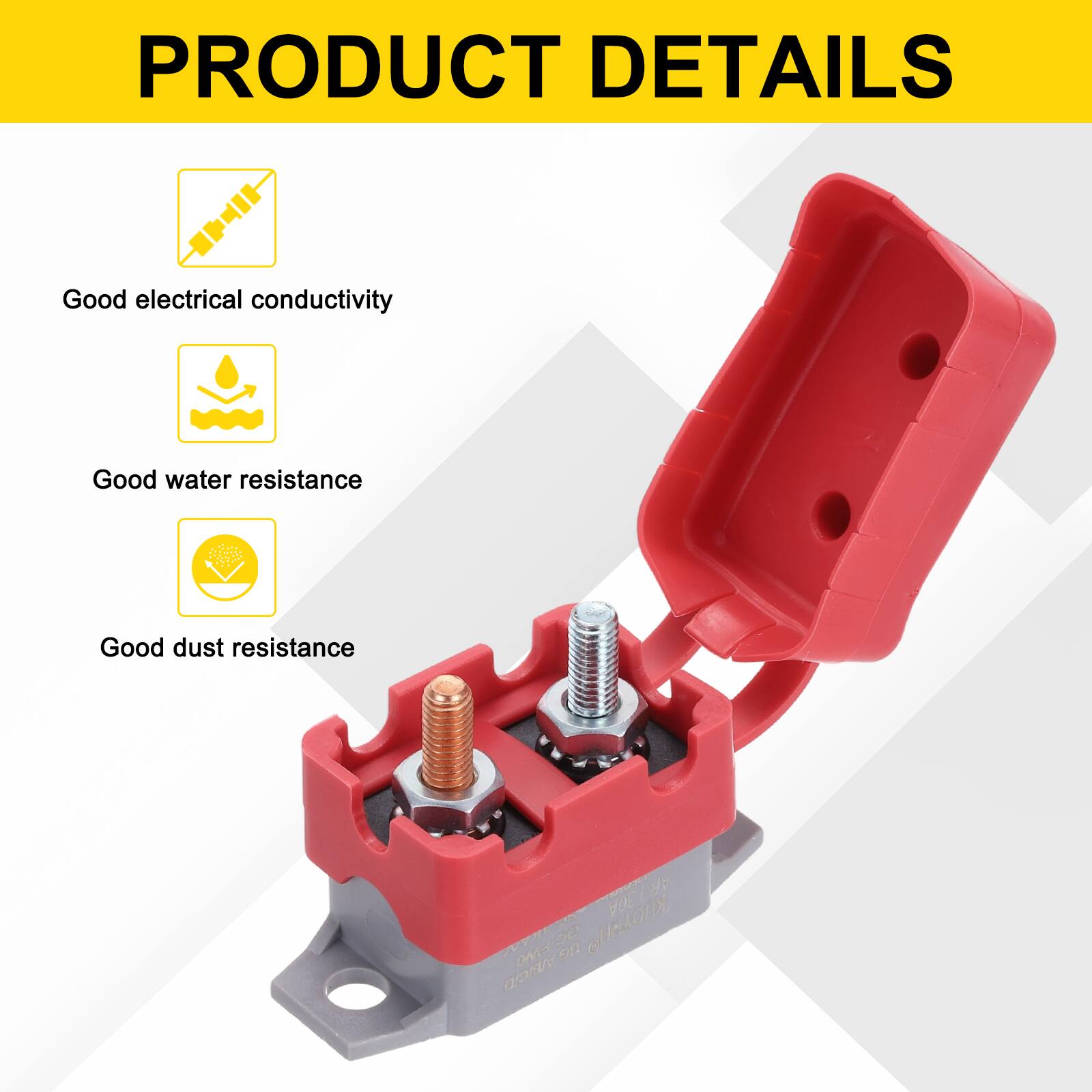 PRODUCT DETAILS

- Good electrical conductivity
- Good water resistance
- Good dust resistance

AR10A 30A