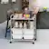 Alt View 5. Costway - 4 Drawer Rolling Storage Cart Scrapbook Paper Office School Organizer - Clear.