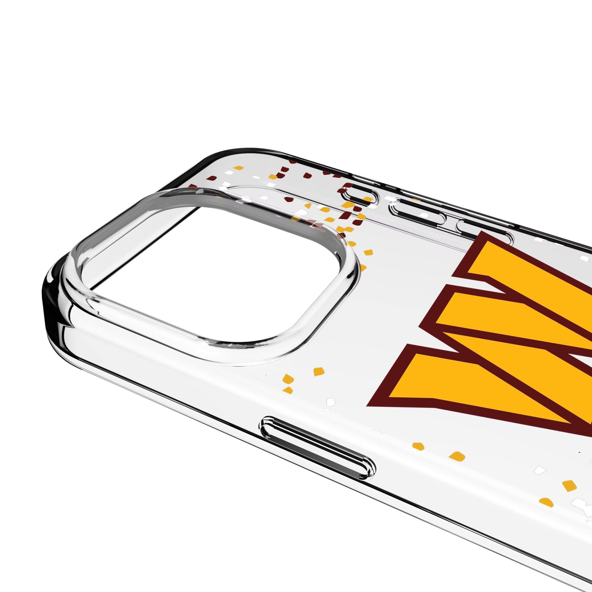 Alt View 2. Keyscaper - Washington Commanders iPhone Clear Case with Confetti Design - 15 - Multicolor.