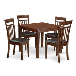 East West Furniture - 5 PC Kitchen Table set with a Dining Table and 4 Kitchen Chairs - Mahogany
