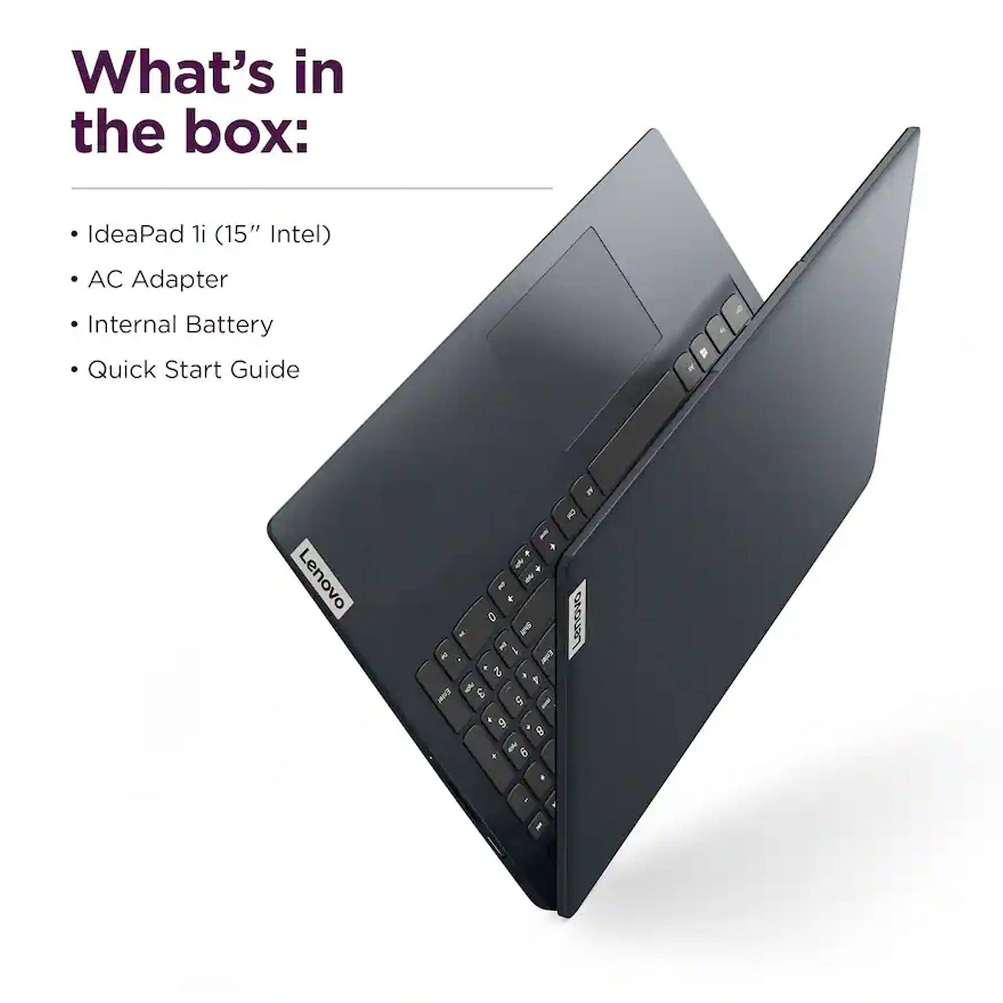 What's in the box:

- IdeaPad li (15" Intel)
- AC Adapter
- Internal Battery
- Quick Start Guide