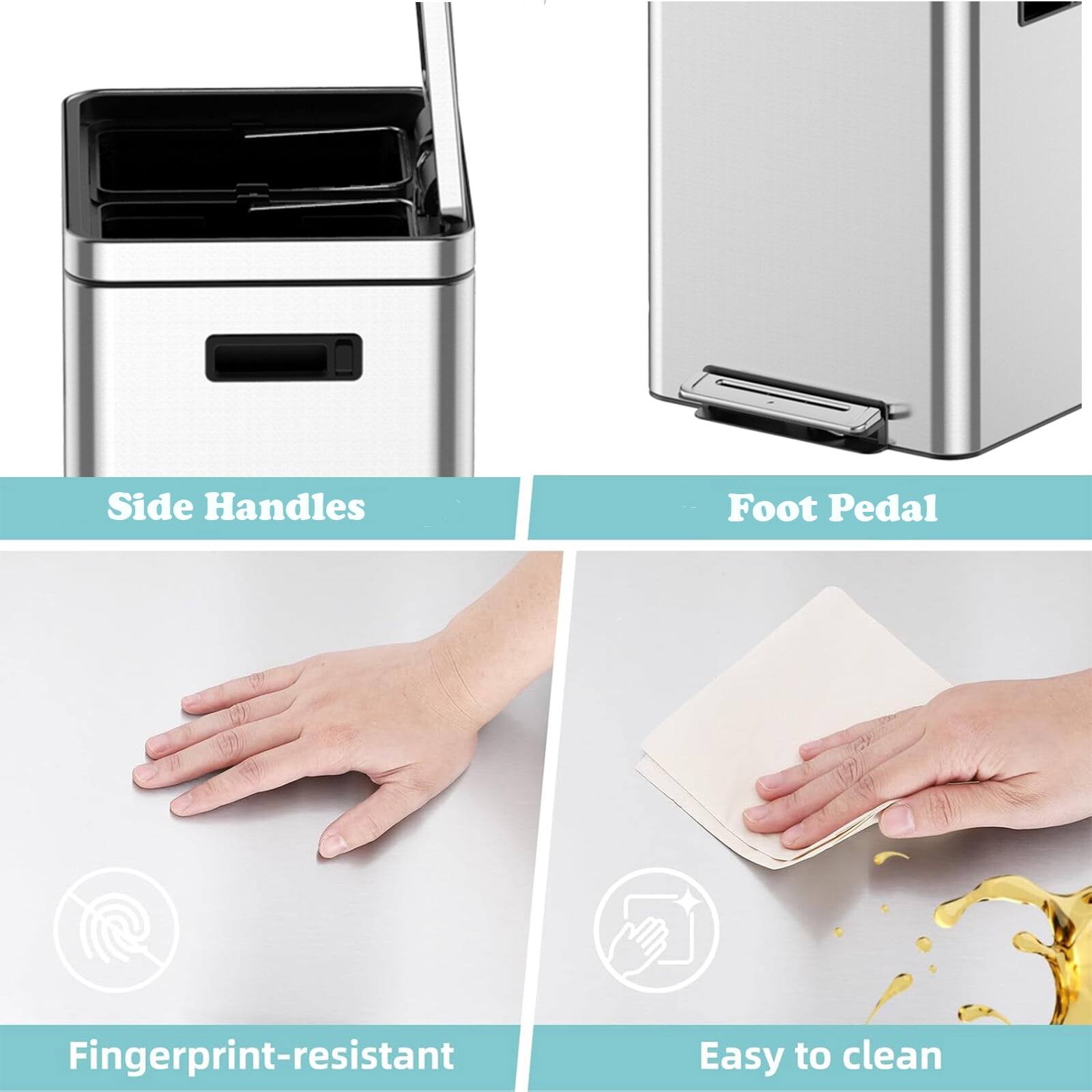 - Side Handles
- Foot Pedal
- Fingerprint-resistant
- Easy to clean