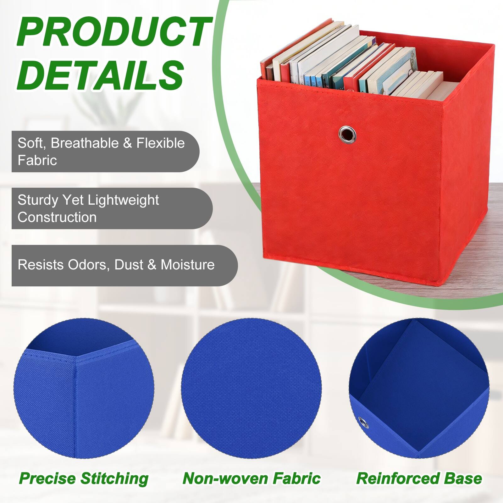 PRODUCT DETAILS

- Soft, Breathable & Flexible Fabric
- Sturdy Yet Lightweight Construction
- Resists Odors, Dust & Moisture
- Precise Stitching
- Non-woven Fabric
- Reinforced Base