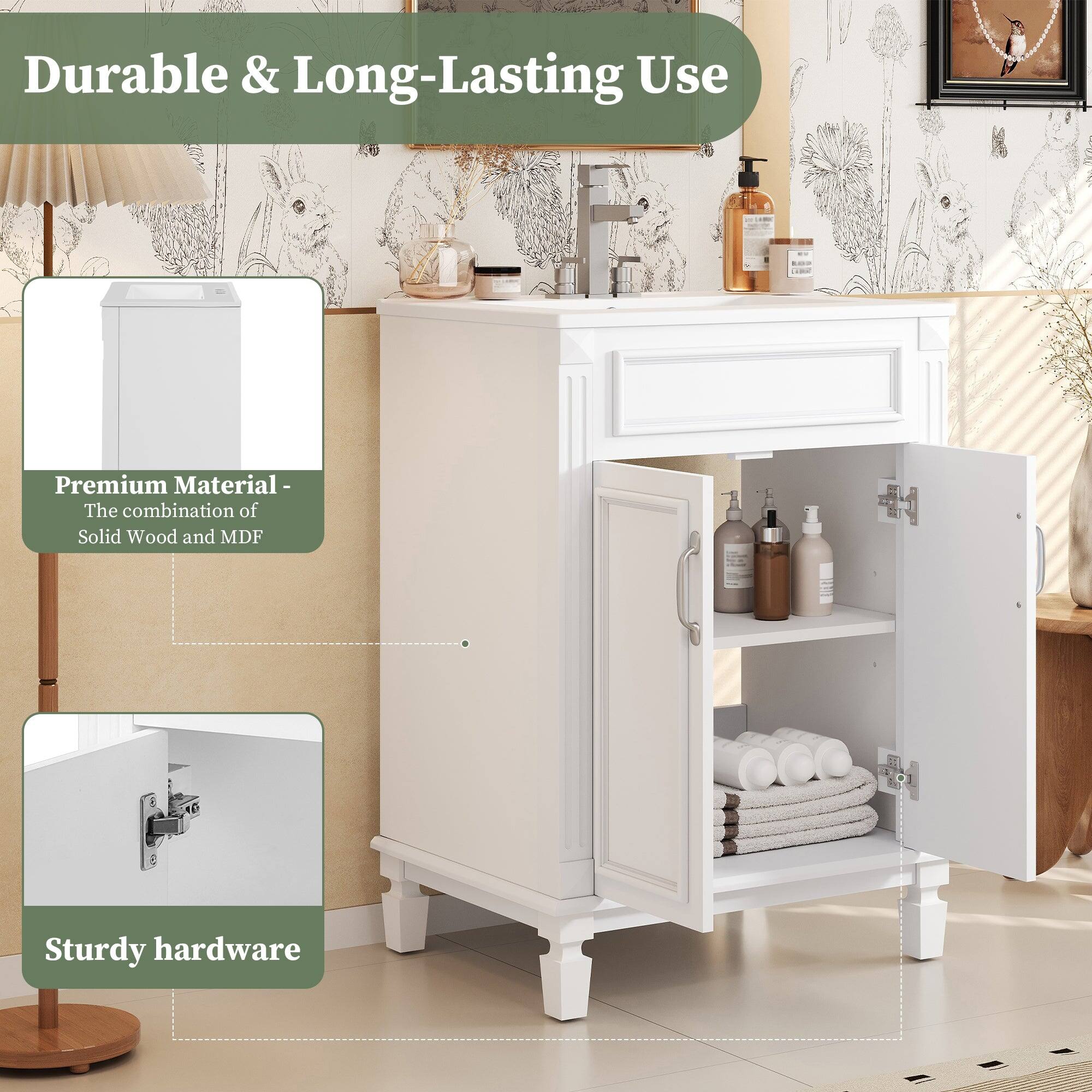 Durable & Long-Lasting Use

Premium Material - The combination of Solid Wood and MDF

Sturdy hardware