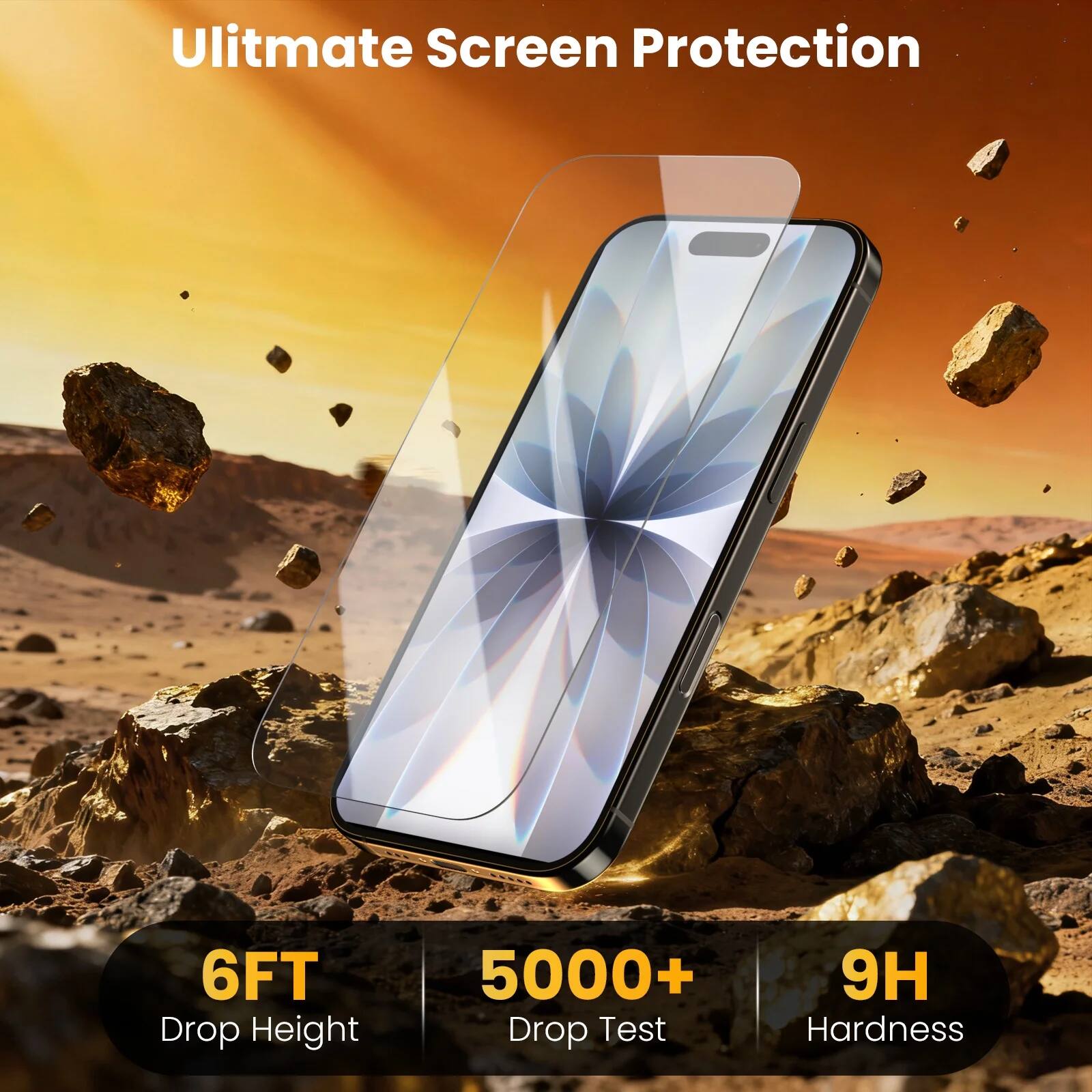 Ultimate Screen Protection

6FT Drop Height

5000+ Drop Test

9H Hardness