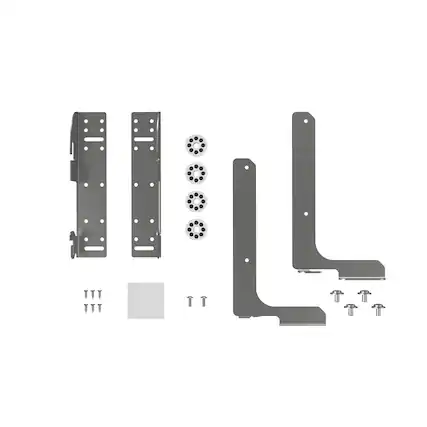 Front. Rev-A-Shelf - Rev-A-Shelf Heavy-duty Metal Frame Waste Container Door Mounting Kit, 54DM-KIT-1 - Silver.