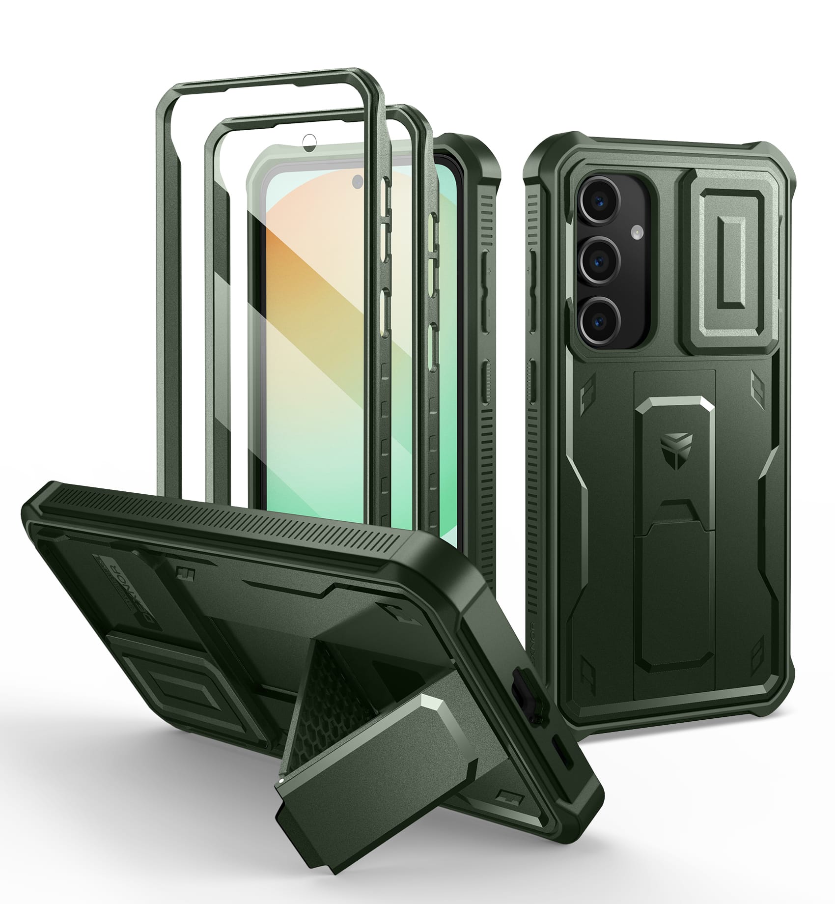 dexnor - for Samsung Galaxy S24 FE Case with Built-in Slide Camera Cover & Screen Protector & Kickstand - Army Green price history on PriceWatchPro