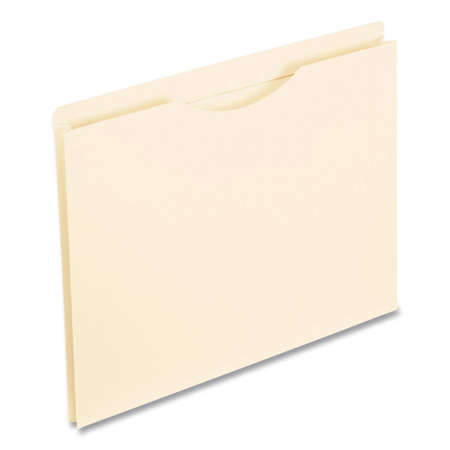 Angle. Tops Business Forms - Manila Reinforced File Jackets, 2-Ply Straight Tab, Legal Size, Manila, 100/box.