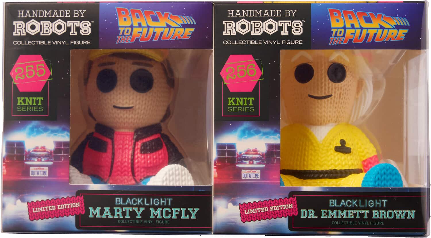 Handmade by Robots - Back to the Future - Marty & Doc (Blacklight) 2-Pack - COLLECTIBLES - Multicolor