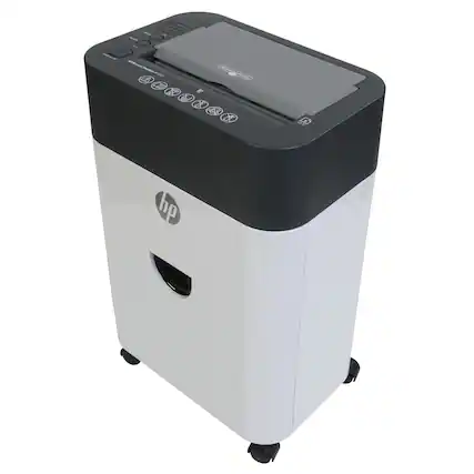 Front. HP - AF1009 Micro-Cut Shredder, Automatic Sheet Feeding - White.