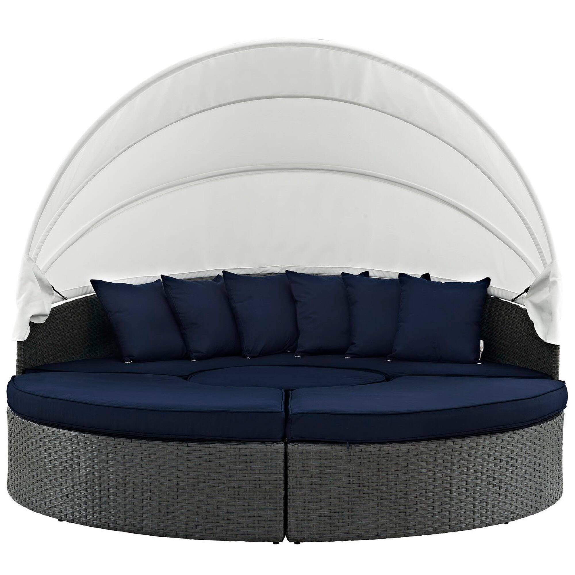 Back. Modway - Sojourn Outdoor Patio Sunbrella® Daybed by Modway - Canvas Navy.