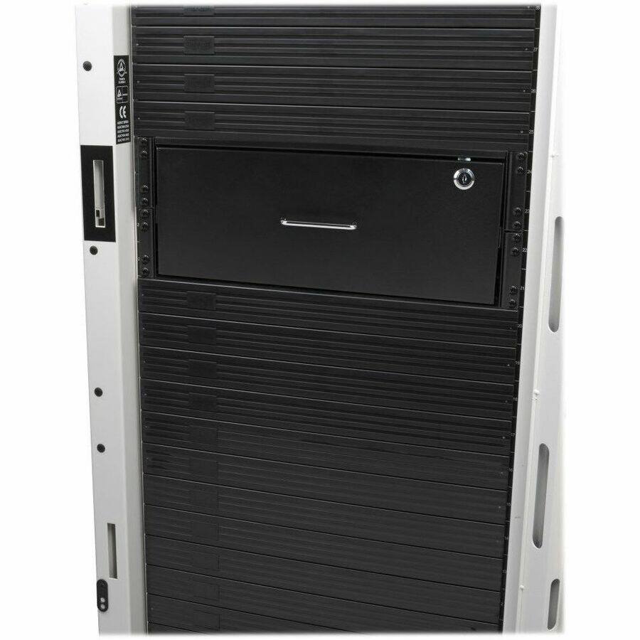 Alt View 4. Tripp Lite - Tripp Lite by Eaton 4U Locking Rackmount Storage Drawer Rack Enclosures/ Open Frame - 19" 4U Wide Rack-mountable - Black - Black Powder Coat.