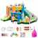 Angle. Costway - Inflatable Water Slide Kids Blow up Pool Park Climbing Wall without Blower - Multicolor.