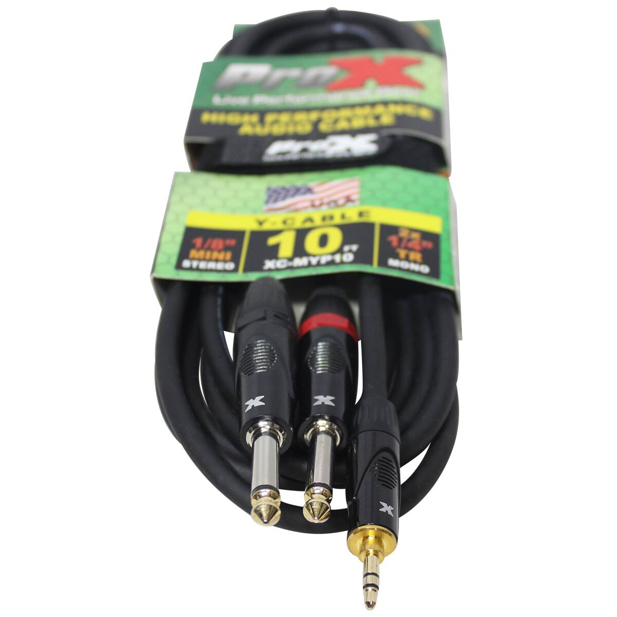 Pro X  
CABLE  
1/8" MINI  
10 FT  
XC-MYP10  
1/4" TR  
STEREO MONO