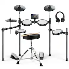 Front. Donner music - Donner DED-70 Electronic Drum Kit for Youth.