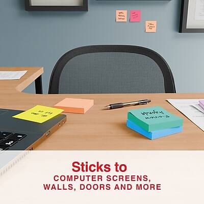 Sticks to  
COMPUTER SCREENS,  
WALLS, DOORS AND MORE