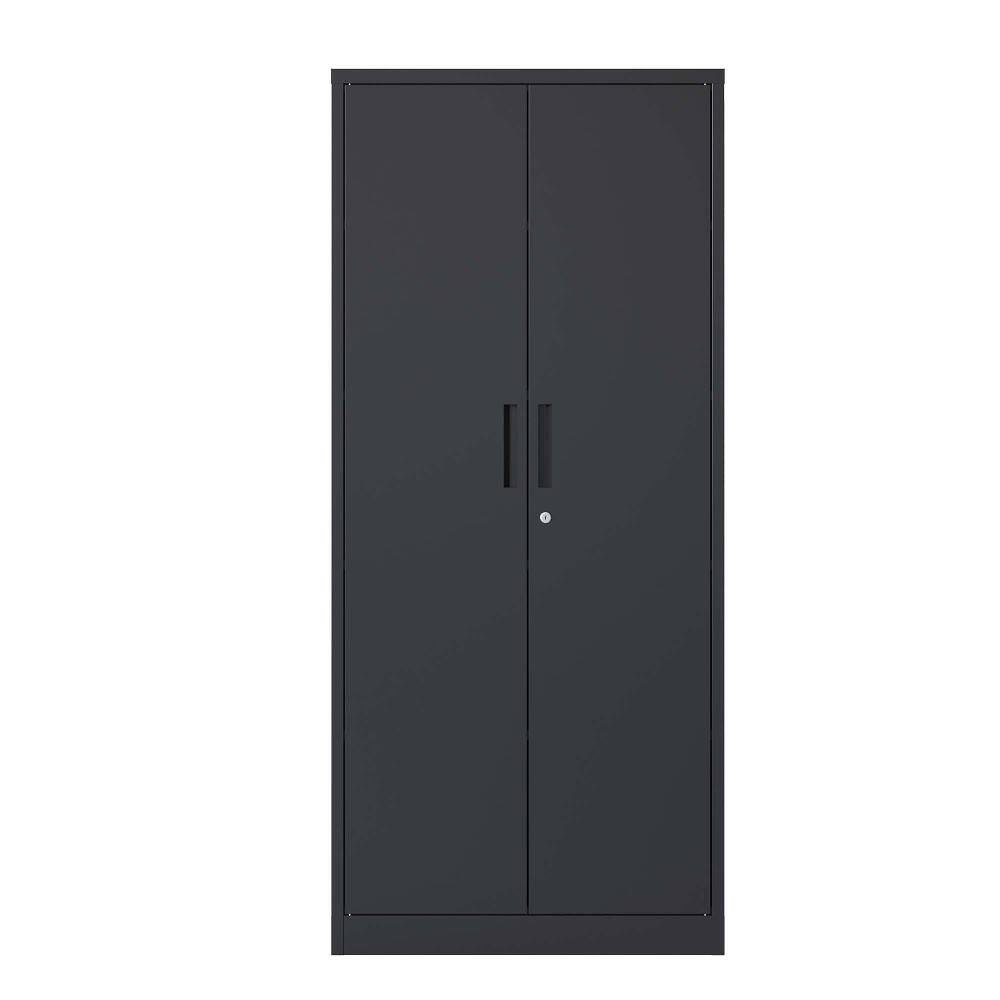 Alt View 6. Loheer - Loheer 72 Inch Metal Garage Storage Cabinet Black Steel Locking File Cabinet 4 Shelves.
