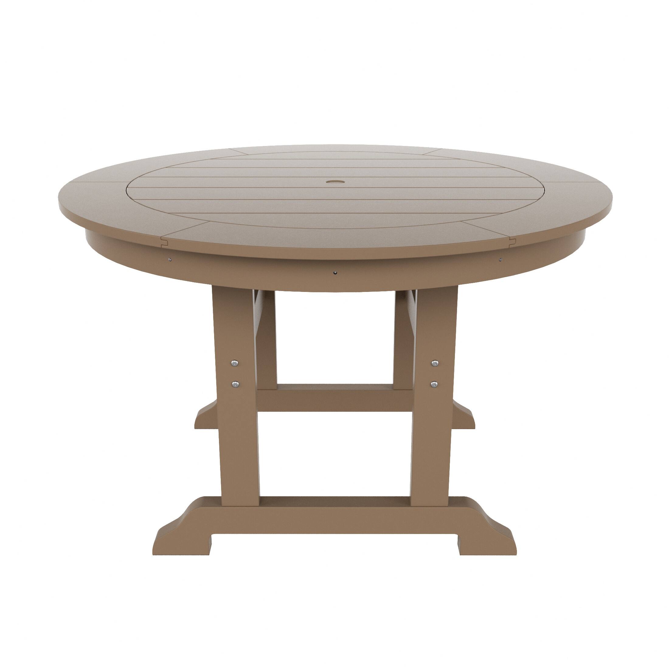 Back. WestinTrends - WestinTrends Malibu 47" Outdoor Patio Round Dining Table - Weathered Wood.