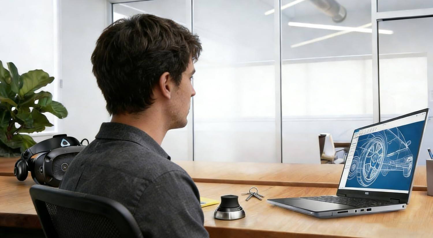 Alt View 8. Dell - Precision 7680 16" FHD+ Workstation Laptop - Precision 7 - NVIDIA RTX 2000Ada - i9-13950HX - 64GB RAM/1TB SSD - Win11Pro - Aluminum Titan Grey.