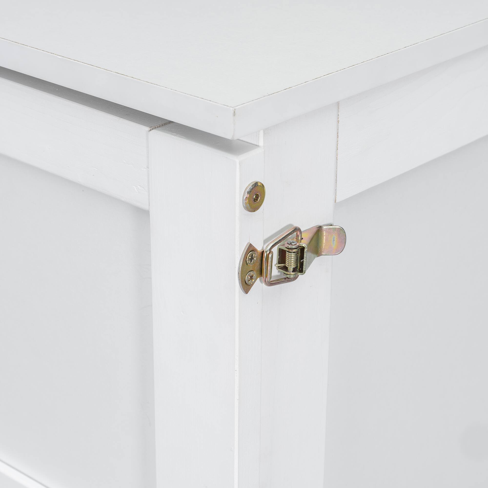 Alt View 2. Anysun - Queen-sized wardrobe-style Murphy bed - White.