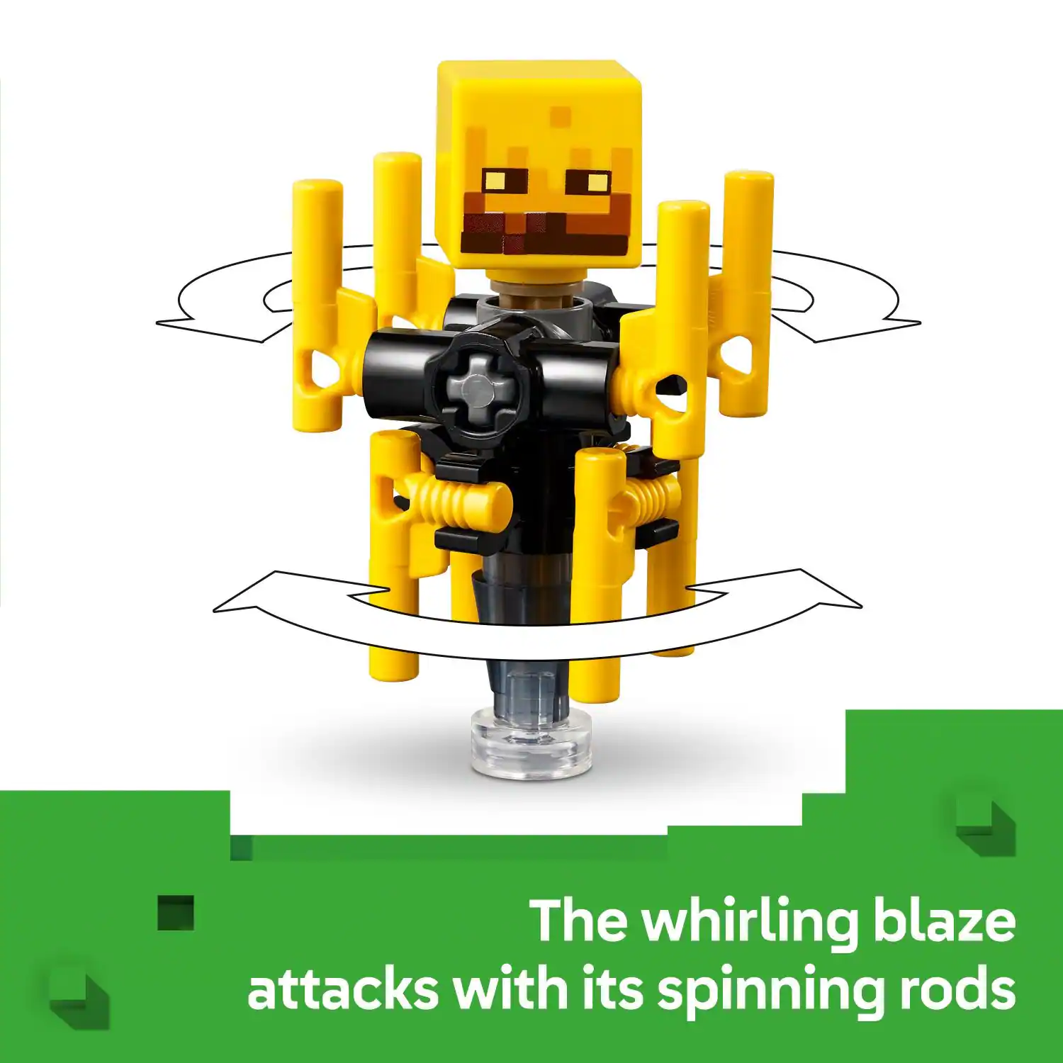 The whirling blaze attacks with its spinning rods.