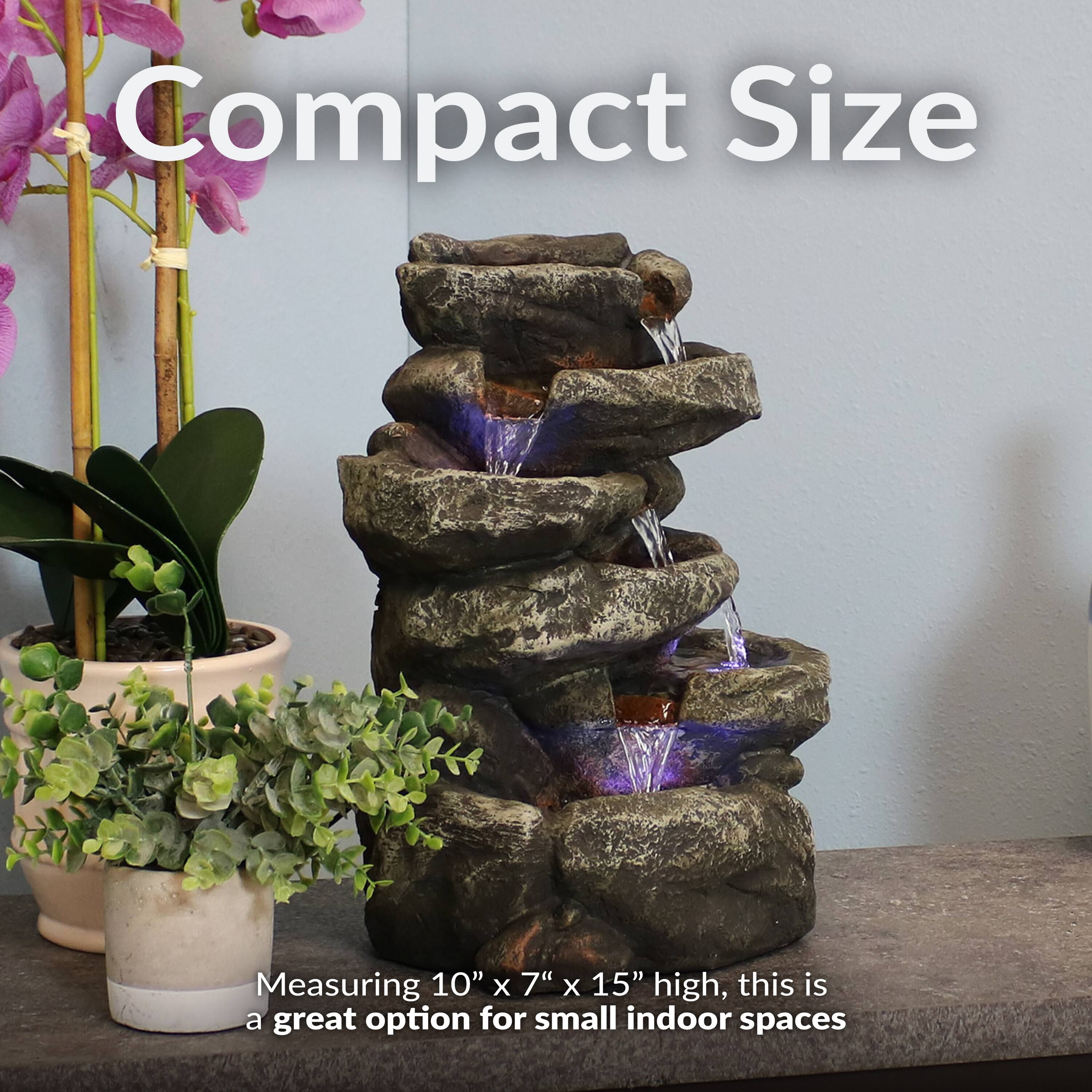 Compact Size

Measuring 10" x 7" x 15" high, this is a great option for small indoor spaces