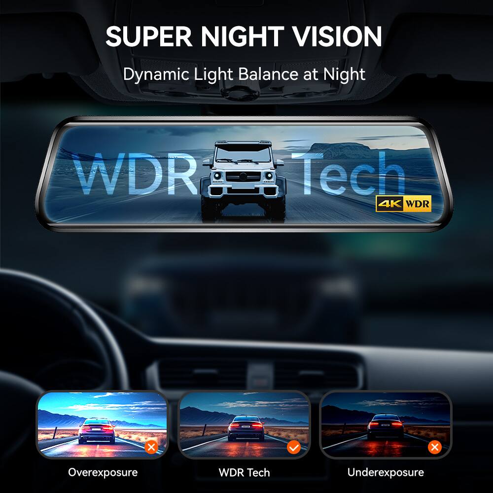 SUPER NIGHT VISION
Dynamic Light Balance at Night
WDR Tech
4K WDR
Overexposure
WDR Tech
Underexposure