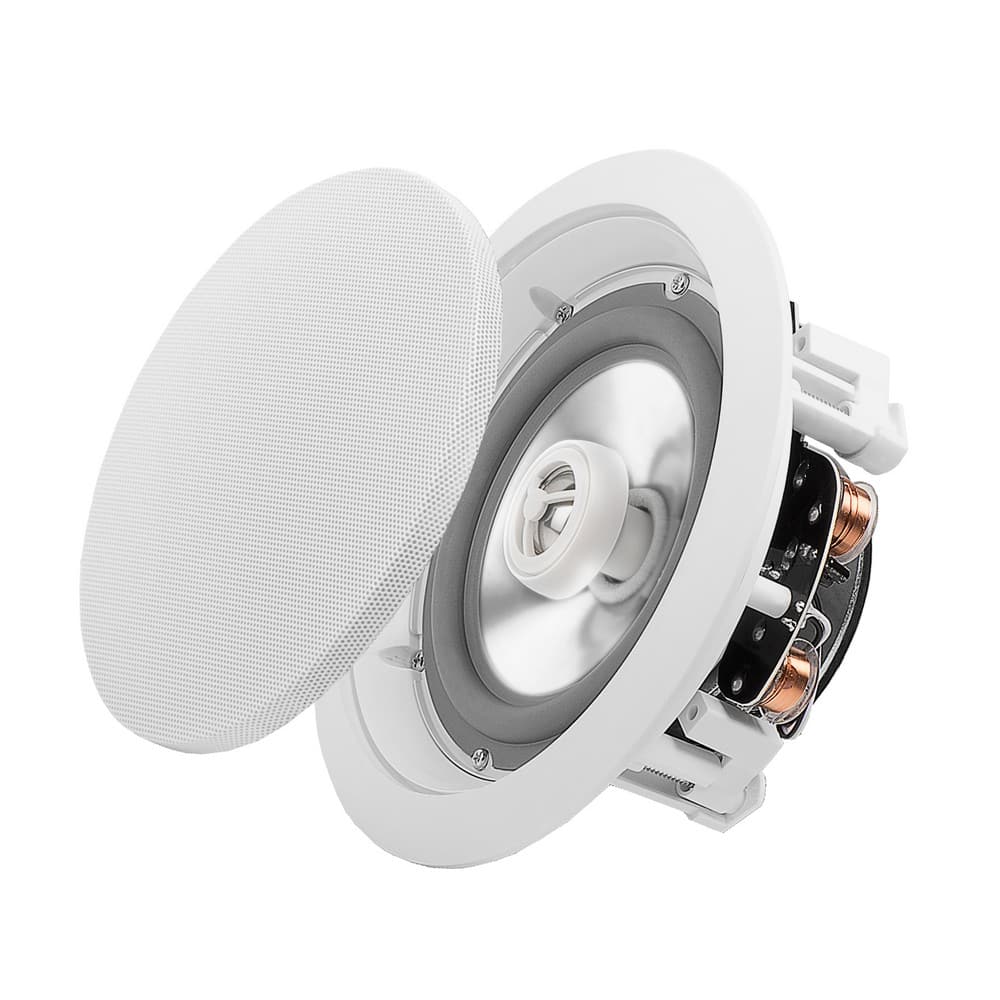 OSD Audio - 6.5" 150W Weather-Resistant Indoor/Outdoor In-Ceiling Speakers with Crossover (Pair) - ICE640WRS - White