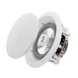 OSD Audio - 6.5" 150W Weather-Resistant Indoor/Outdoor In-Ceiling Speakers with Crossover (Pair) - ICE640WRS - White