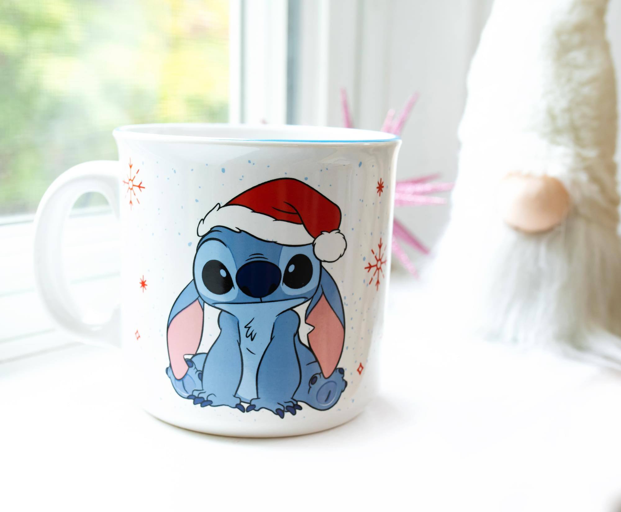 Alt View 5. Silver Buffalo - Disney Lilo & Stitch Santa Hat Ceramic Camper Mug | Holds 20 Ounces - Blue.