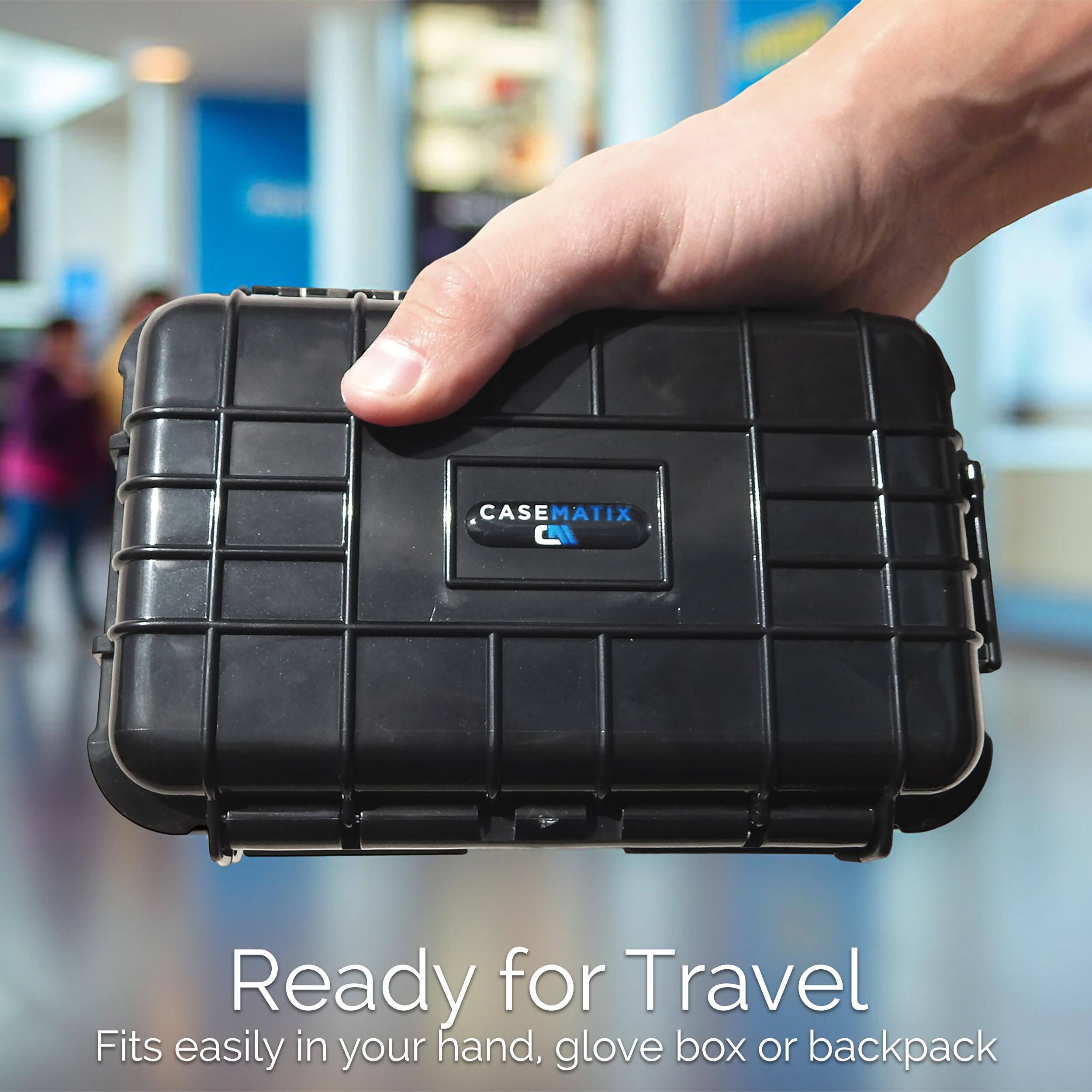CASEMATIX CI  
Ready for Travel  
Fits easily in your hand, glove box or backpack