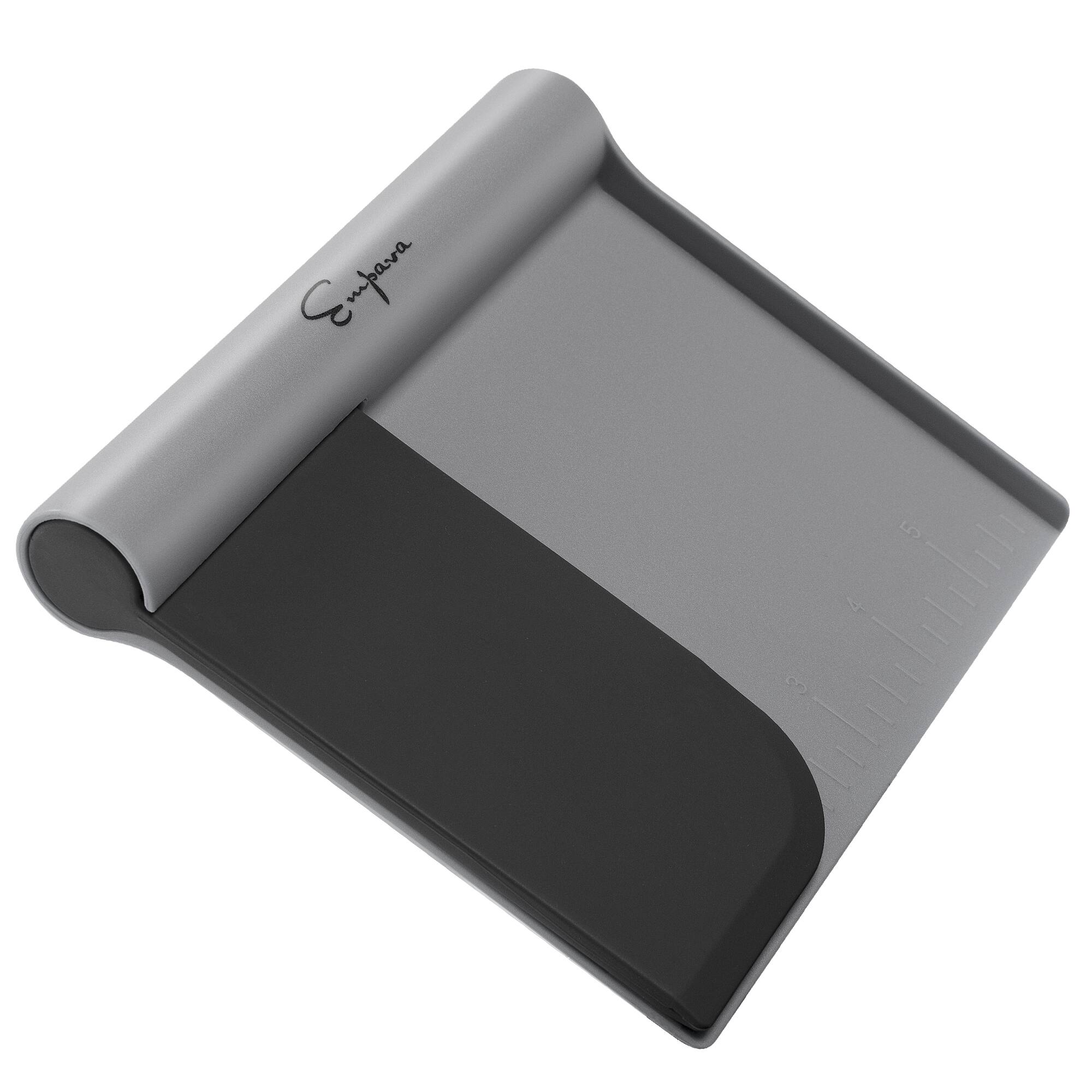 Left. Empava - 6-in Multi-Purpose Bowl Scraper Dough Chopper - Cake, Pizza Cutter - Pastry Bread Separator Scale Knife - Black & Grey.