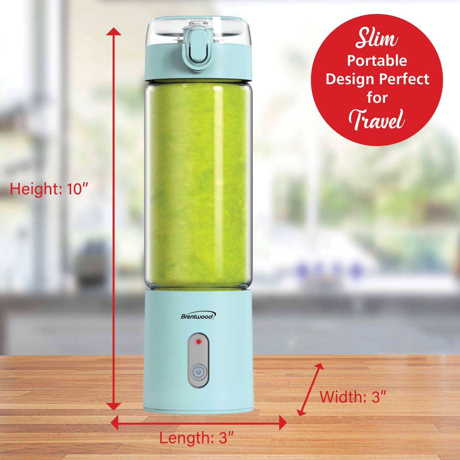 Slim Portable Design Perfect for Travel

Height: 10"
Width: 3"
Length: 3"