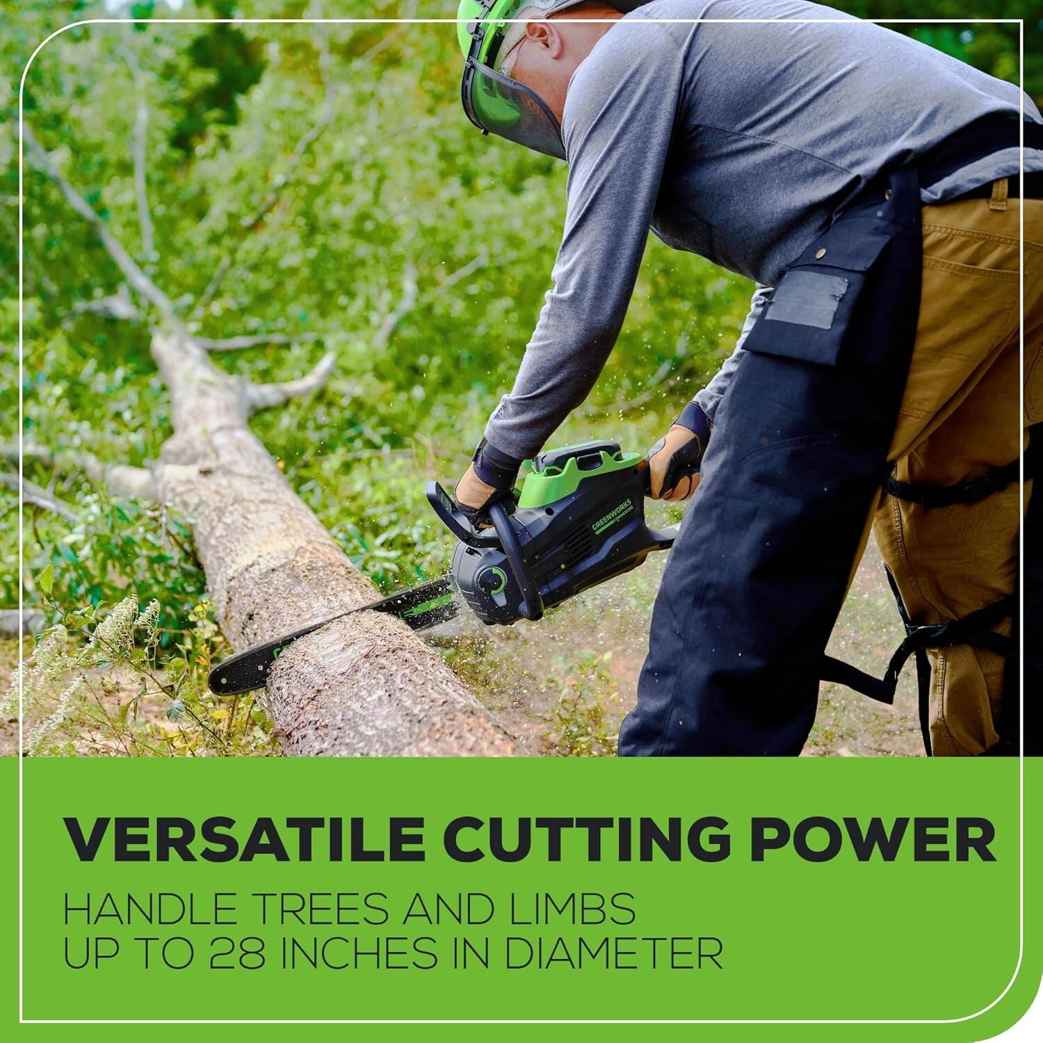 VERSATILE CUTTING POWER  
HANDLE TREES AND LIMBS UP TO 28 INCHES IN DIAMETER