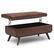 Front. Simpli Home - Owen Lift Top Large Coffee Table Storage Ottoman - Distressed Chestnut Brown.