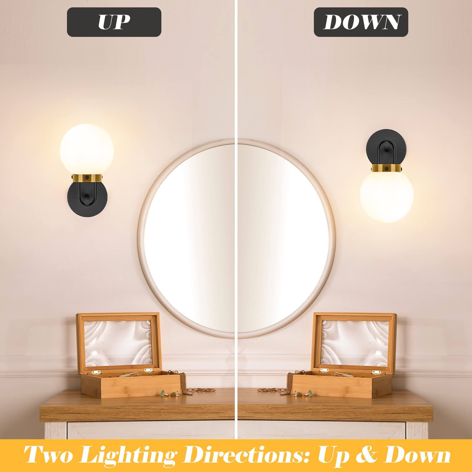 Two Lighting Directions: Up & Down
