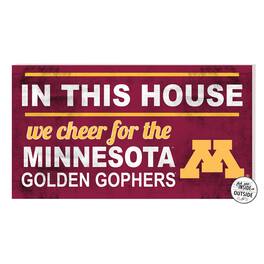 Jardine - Minnesota Golden Gophers 11'' x 20'' Indoor/Outdoor In This House Sign - Maroon