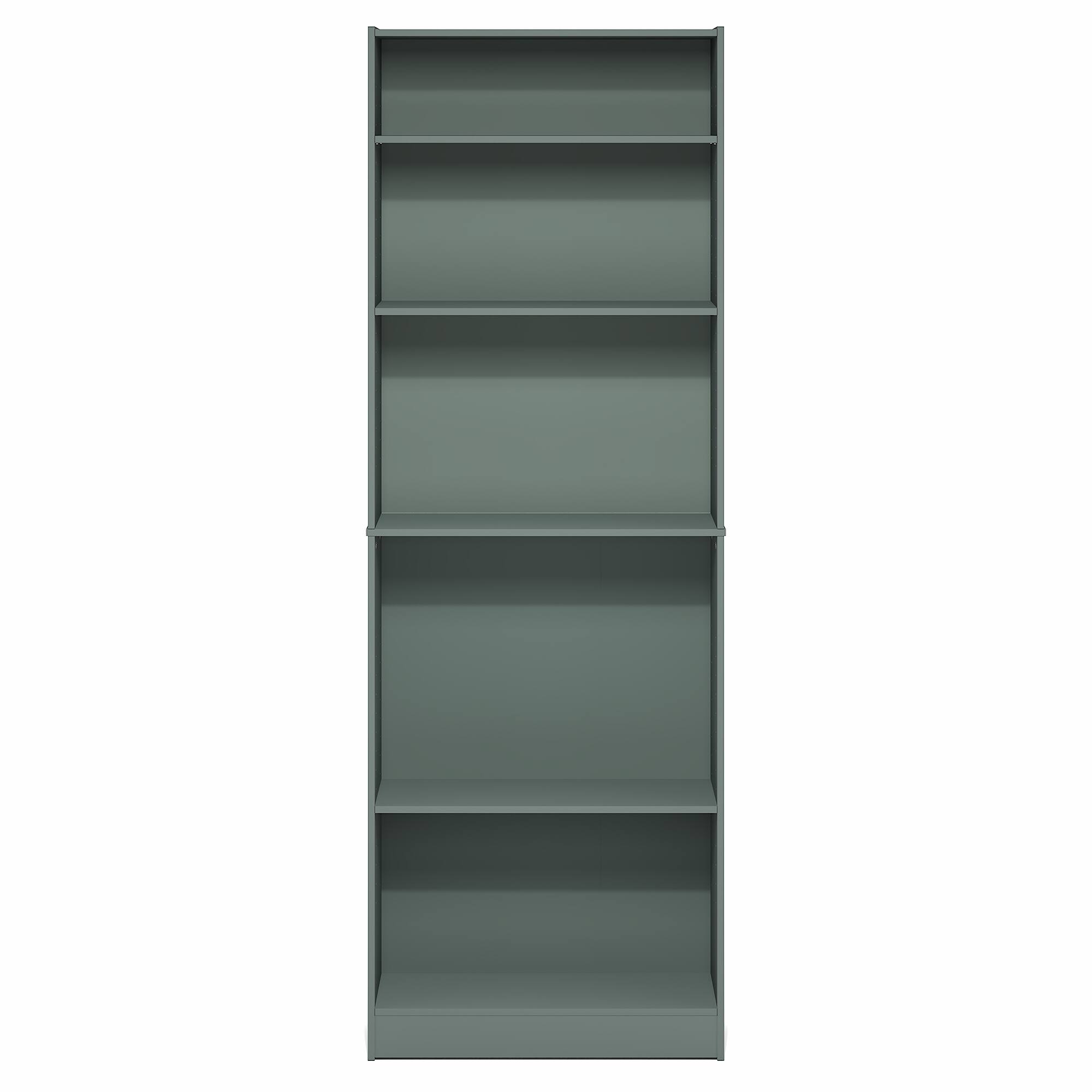 Alt View 5. Furinno - JAYA Book Shelf, 5-Tier Bookshelf, Bookcase, with Adjustable Shelves, 9.5 x 24.5 x 71, for Home Office, Living Room - Sage Green.