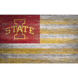 Fan Creations - Iowa State Cyclones 11'' x 19'' Distressed Flag Sign - Multicolor