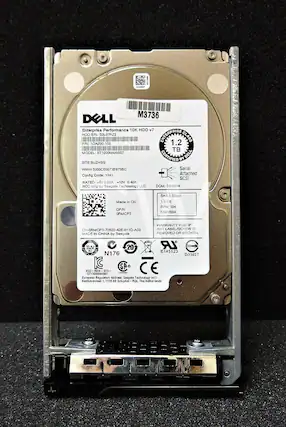 DELL
M3736
Enterprise Performance 10K HDD v7
HDD S/N: S3L07RZ2
ENTERPRISE CLASS 1.2
P/N: 1DA200-150
MODEL: ST1200MM0007
DELL SITESUZHSG
CERTIFIED BY
WWN: 5000C500718973BC
Serial Config Code: 1341
Attached SCSI
RATED: +5V 0.60A +12V 0.40A
HDD Mfg by Seagate Technology LLC
DOM: 02/2014
Made in CN
DP/N: ORMCP3
SAS 6 Gbps
1.2 TB
RPM 10K
F/W ISO4
WARRANTY VOID IF ANY LABEL/SCREW IS REMOVED OR BROKEN.
CN-0RMCP3-72622-42E-011D-A00
TUV 20 LR - E145123
N17