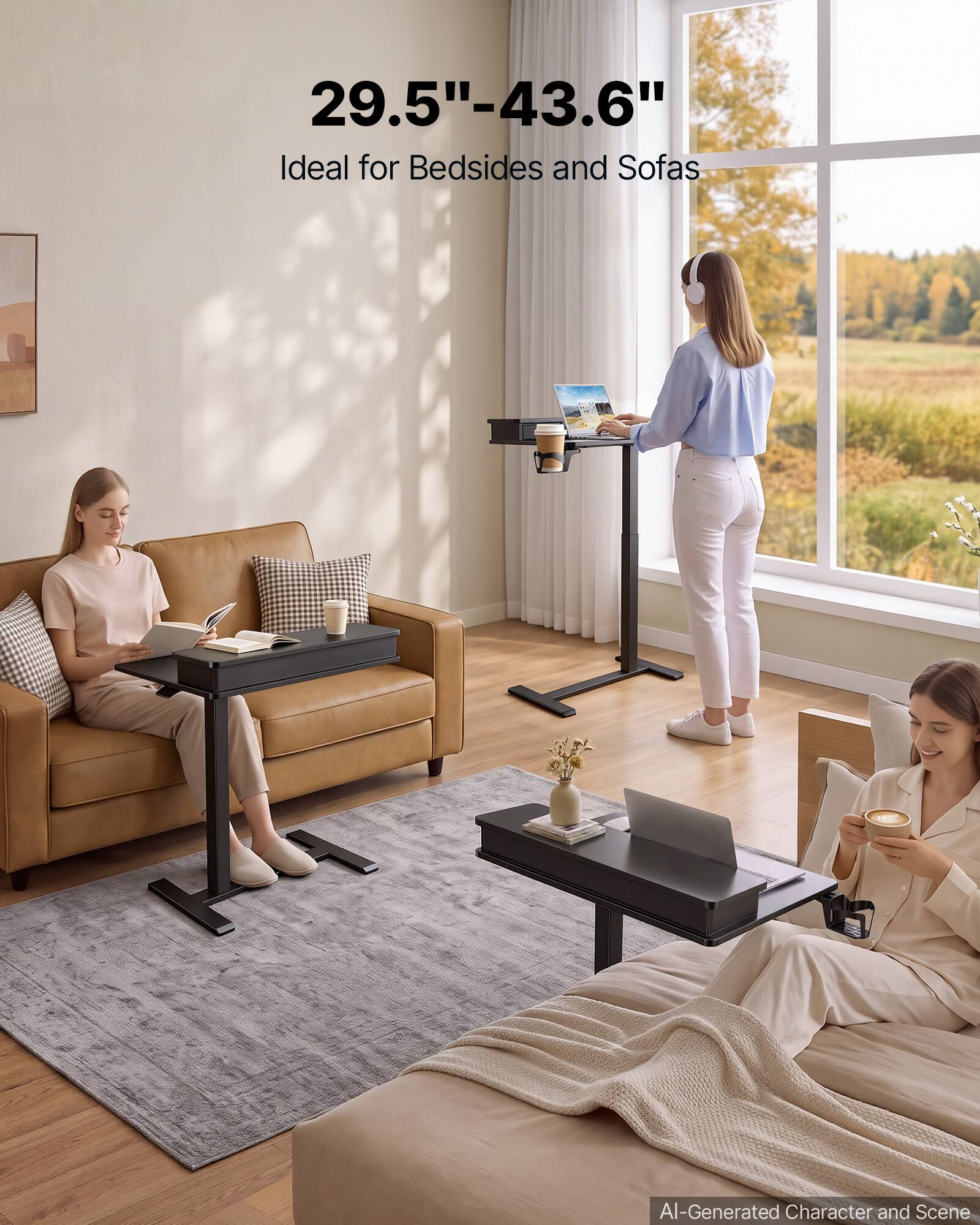 29.5"-43.6" Ideal for Bedsides and Sofas

AI-Generated Character and Scene