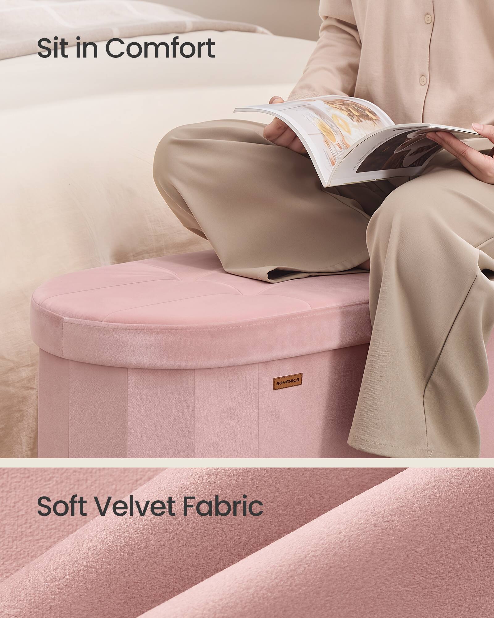 Sit in Comfort

SONGMICS Soft Velvet Fabric